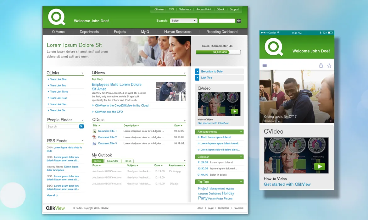 Qlik product experience from Patrick’s original portfolio