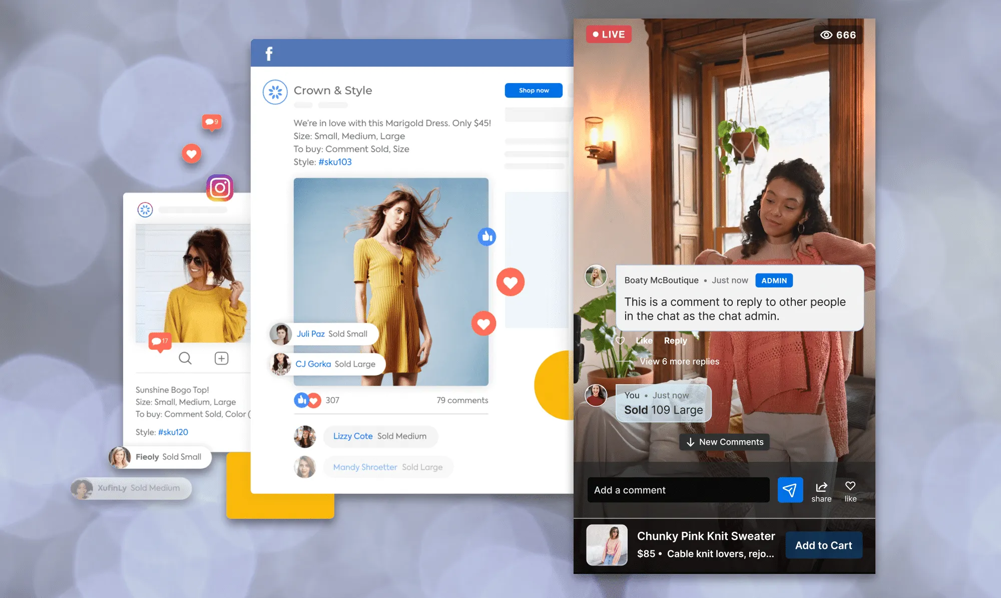 CommentSold / Videeo product experience from Patrick’s original portfolio