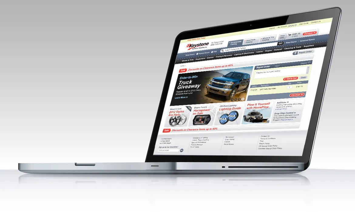 Keystone Automotive product experience from Patrick’s original portfolio